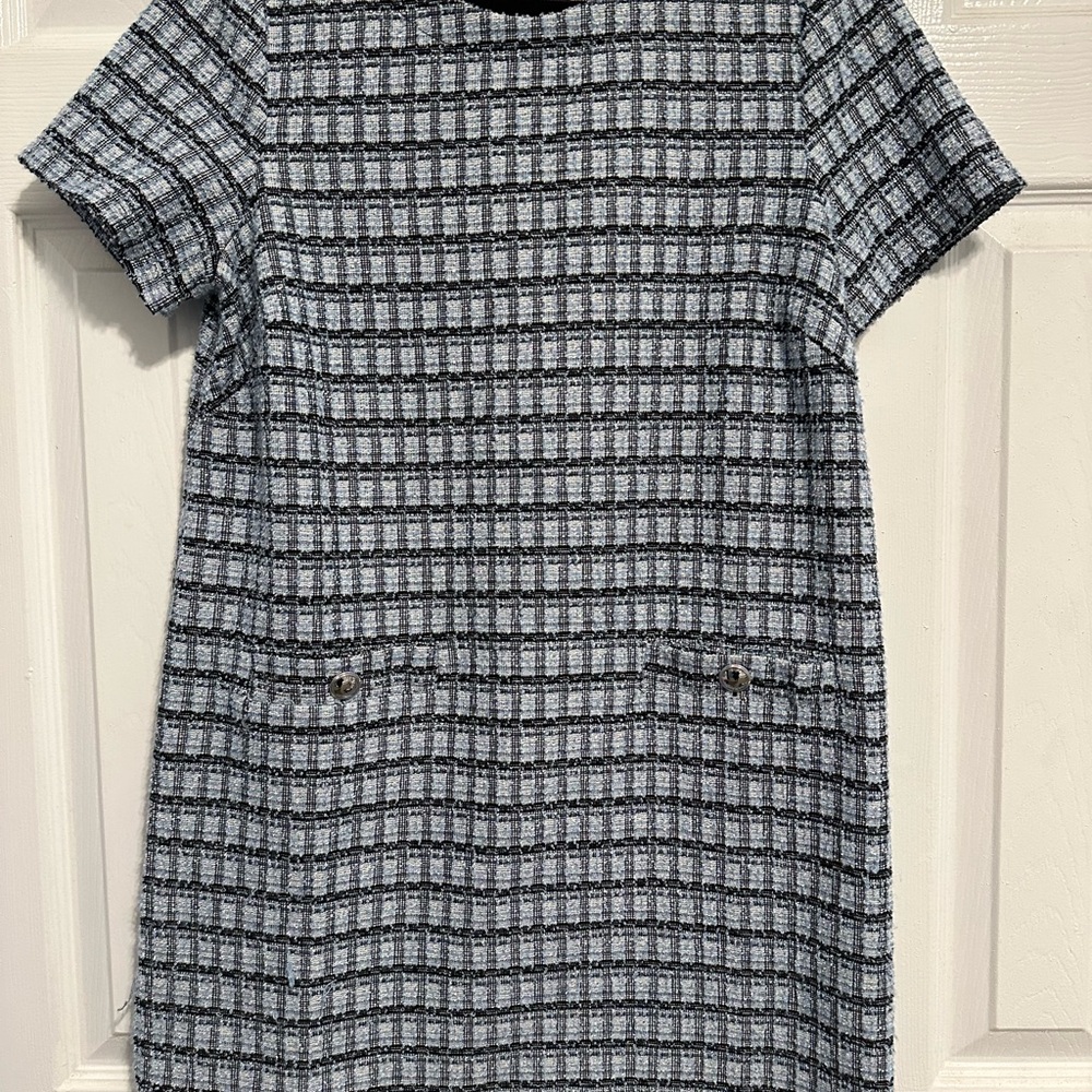 LOFT Plaid Short Sleeve Dress